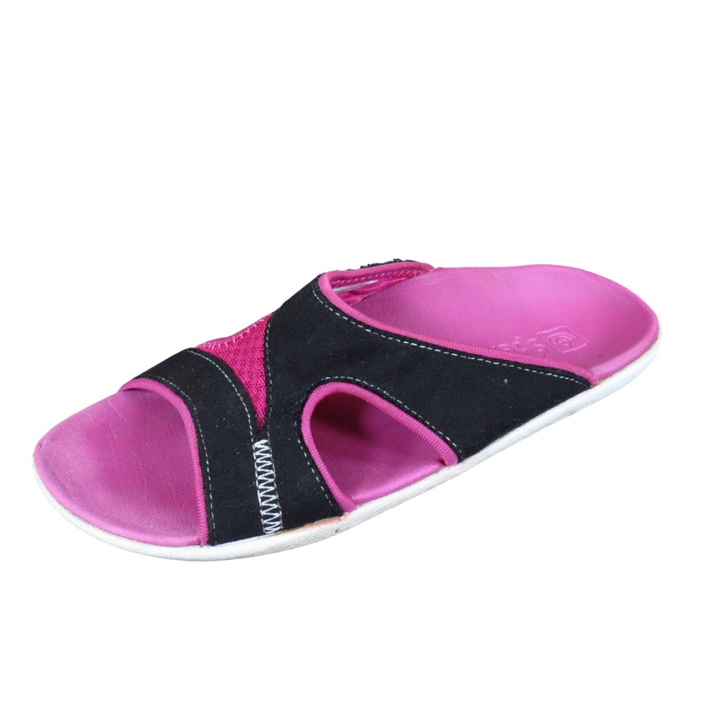 Spenco Kholo Women Womens Slide‎ Sandals Size 5 Orthotic Recovery Black Pink